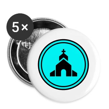 Foi de l’Église - Lot de 5 grands badges (56 mm) - blanc - Devant