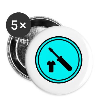 Screwdriver icon - Buttons large 2.2''/56 mm (5-pack) - white - Front