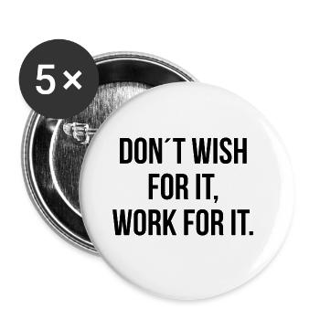 Je ne souhaite pas que cela fonctionne pour cela - Lot de 5 grands badges (56 mm) - blanc - Devant