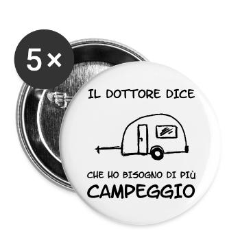 il dottore dice - Buttons groß 56 mm (5er Pack) - Weiß - Vorne