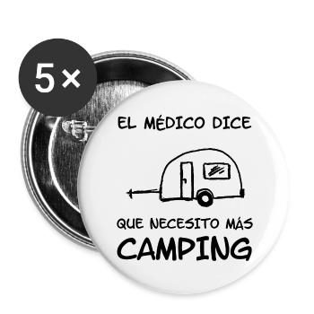 el medico dice - Buttons groß 56 mm (5er Pack) - Weiß - Vorne
