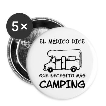 el medico dice - Buttons groß 56 mm (5er Pack) - Weiß - Vorne