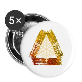 Snowflake E 99 - Buttons large 2.2''/56 mm (5-pack) - white - Front