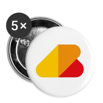 greenwich design da beach life monogram - Buttons large 2.2''/56 mm (5-pack) - white - Front