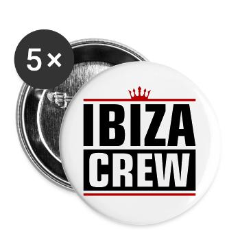 Ibiza Crew - Buttons large 2.2''/56 mm (5-pack) - white - Front