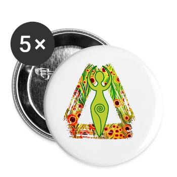Déesse spirale E 110 - Lot de 5 grands badges (56 mm) - blanc - Devant