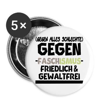 gegen alles schlechte - Buttons groß 56 mm (5er Pack) - Weiß - Vorne