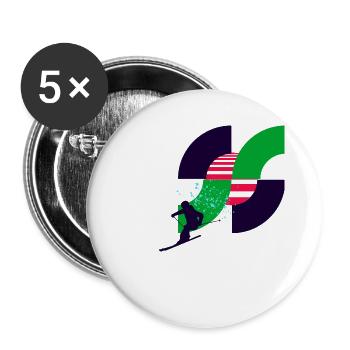 Freestyle Freeride SKI , Gleiten im Powder - Buttons groß 56 mm (5er Pack) - Weiß - Vorne