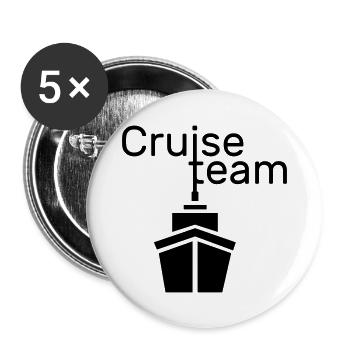 Cruiseteam - Buttons groß 56 mm (5er Pack) - Weiß - Vorne