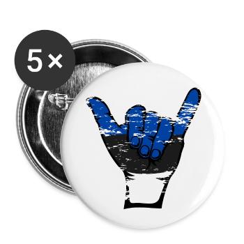 Estonia Flag Surfing Symbol Used - Buttons large 2.2''/56 mm (5-pack) - white - Front