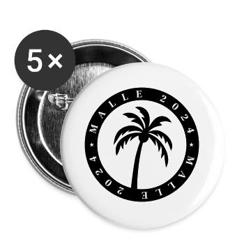 Malle 2024 Mallorca Tour - Buttons large 2.2''/56 mm (5-pack) - white - Front