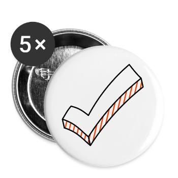 Hook on it two-tone - Buttons large 2.2''/56 mm (5-pack) - white - Front