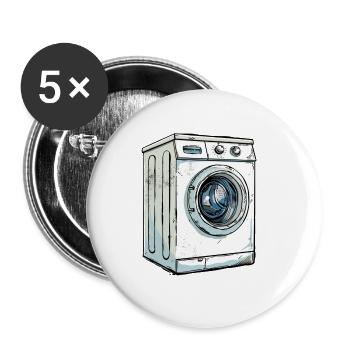 Washing machine - Buttons large 2.2''/56 mm (5-pack) - white - Front