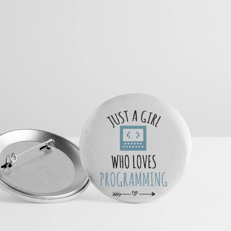 Programmeur programmation fille de codage Lot de 5 grands badges (56 mm)