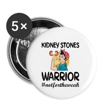 Kidney Stones Recovery Gift Kidney Stone Surgery - Buttons large 2.2''/56 mm (5-pack) - white - Front
