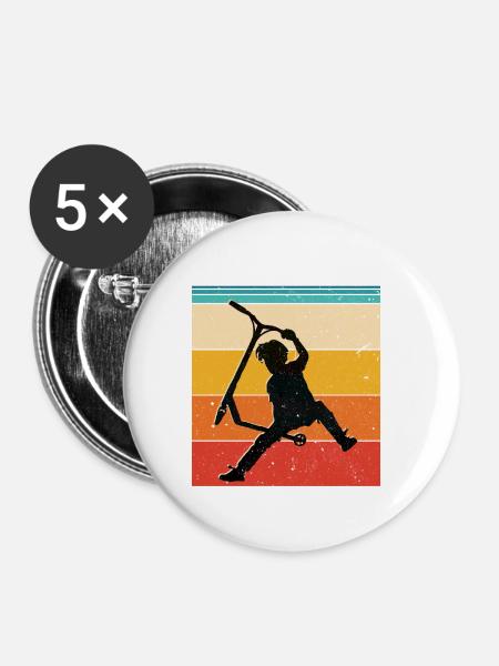 Freestyle-Roller - Buttons groß 56 mm (5er Pack) - Weiß