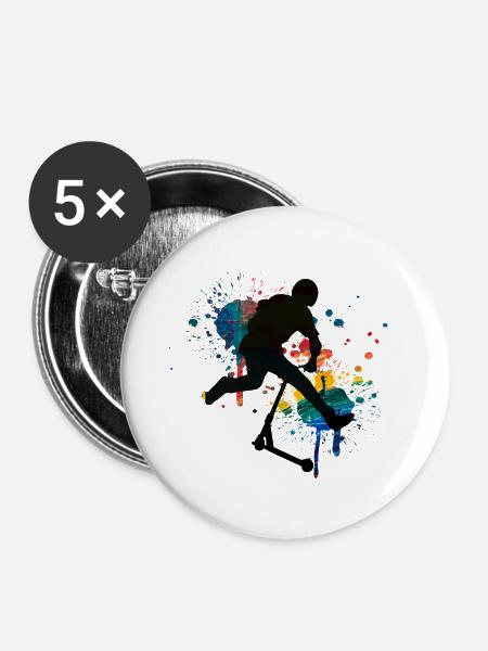 Freestyle-Roller - Buttons groß 56 mm (5er Pack) - Weiß