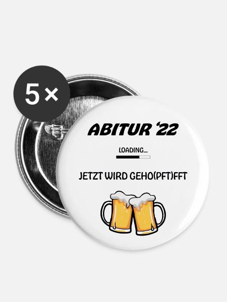 ABI 22 - Buttons groß 56 mm (5er Pack) - Weiß