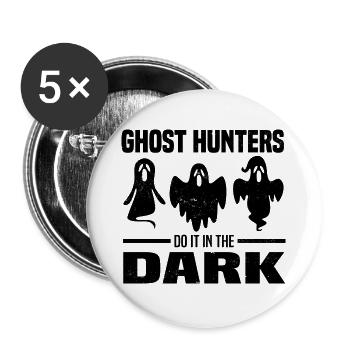 Geisterjäger - Buttons groß 56 mm (5er Pack) - Weiß - Vorne