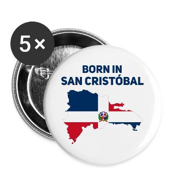 San Cristobal - Buttons large 2.2''/56 mm (5-pack) - white - Front