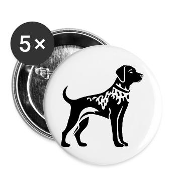Dalmatian Dog - Buttons large 2.2''/56 mm (5-pack) - white - Front