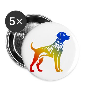 Dalmatian Dog Colorful - Buttons large 2.2''/56 mm (5-pack) - white - Front