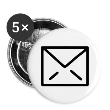 Letter letter symbol letter icon envelope message - Buttons large 2.2''/56 mm (5-pack) - white - Front