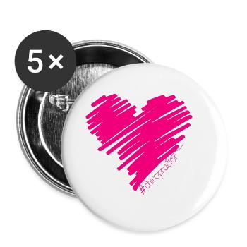 Chiropractor Physiotherapist Heart I Gift - Buttons large 2.2''/56 mm (5-pack) - white - Front
