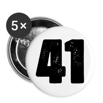 Maillot à 41 numéros - Lot de 5 grands badges (56 mm) - blanc - Devant