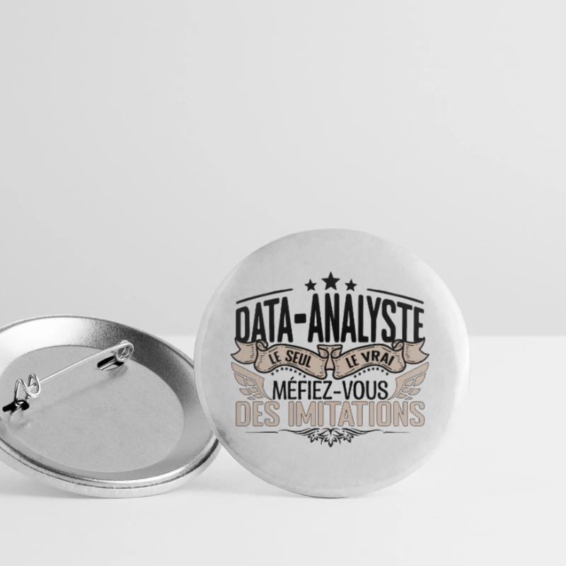 Data Analyste cadeau Data Analyste le vrai Data An Lot de 5 grands badges (56 mm)