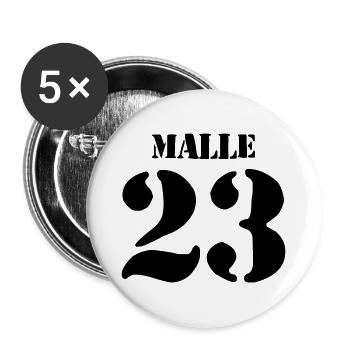 Malle 23 - Buttons groß 56 mm (5er Pack) - Weiß - Vorne