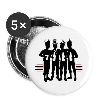 Bachelor Groom Team Bachelors - Buttons large 2.2''/56 mm (5-pack) - white - Front