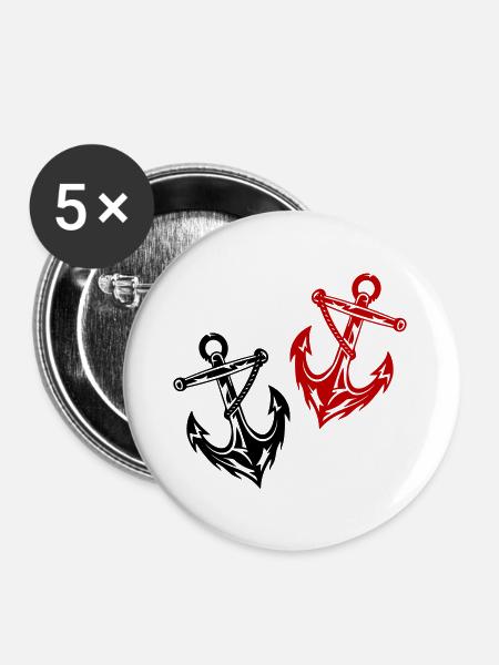 Anker Marine - Buttons groß 56 mm (5er Pack) - Weiß