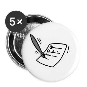 Letter fountain pen Letter ink pen gift idea - Buttons large 2.2''/56 mm (5-pack) - white - Front