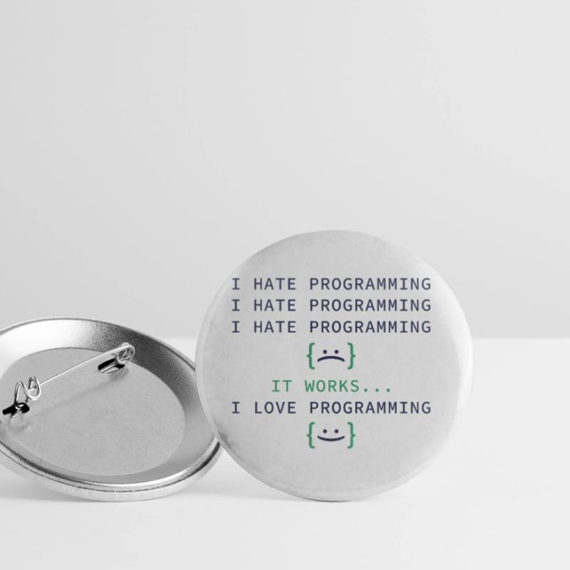 I Hate Programming Buttons large 2.2''/56 mm (5-pack)