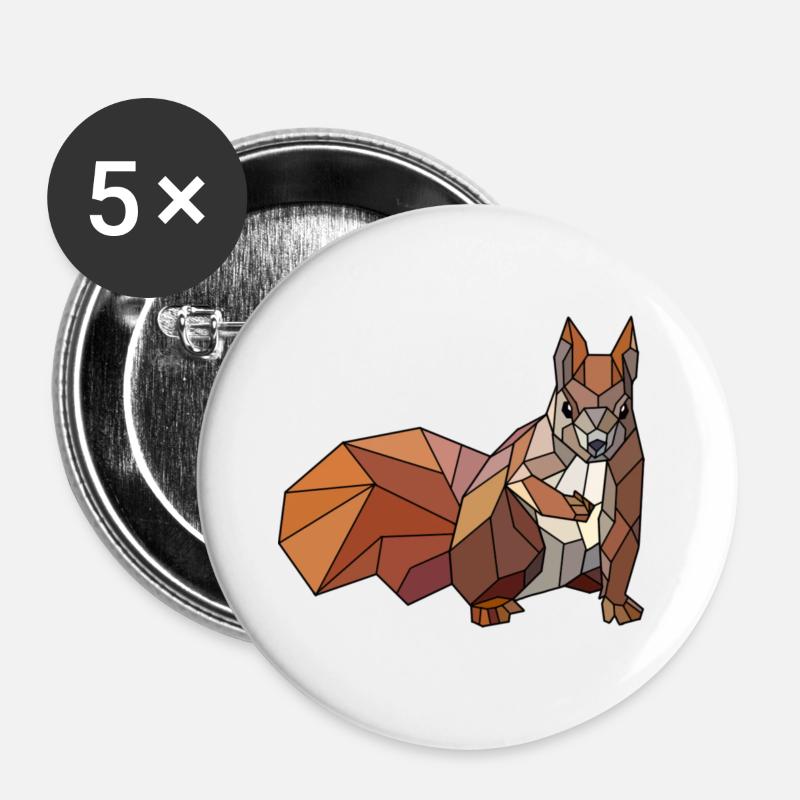 Squirrel blank - Buttons large 2.2''/56 mm (5-pack) - white