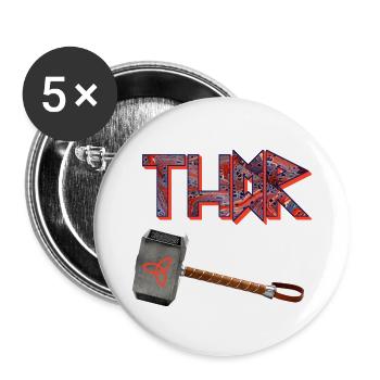 thor mjölnir e 261 - Buttons groß 56 mm (5er Pack) - Weiß - Vorne