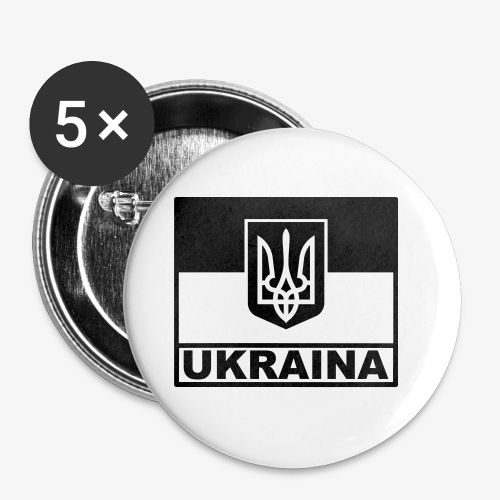 Ukraina Taktisk Flagga - Emblem - Stora knappar 56 mm (5-pack)