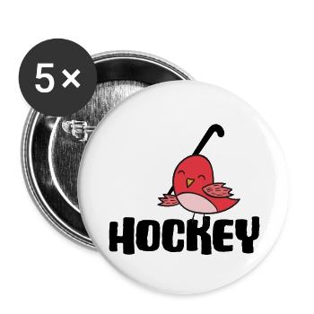 field hockey field hockey hockey hockey players - Buttons large 2.2''/56 mm (5-pack) - white - Front