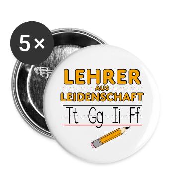 Lehrer Humor tgif lustige Lehrersprüche Geschenk - Buttons groß 56 mm (5er Pack) - Weiß - Vorne