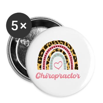 Chiropractor Physiotherapist Heart I Gift - Buttons large 2.2''/56 mm (5-pack) - white - Front