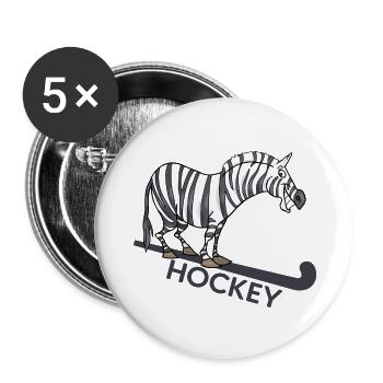 Hockey Field Hockey Hockey Player Hockey Camp - Buttons large 2.2''/56 mm (5-pack) - white - Front