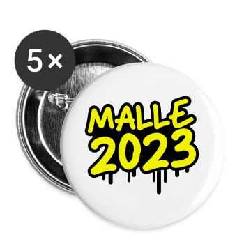 Malle 2023 - Buttons large 2.2''/56 mm (5-pack) - white - Front