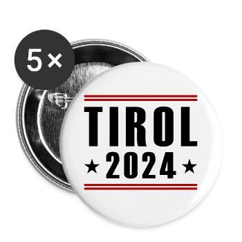 Tyrol 2024 - Lot de 5 grands badges (56 mm) - blanc - Devant
