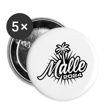 Malle 2024 Team Mallorca - Buttons large 2.2''/56 mm (5-pack) - white - Front