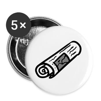 Zeitungsausträger Zeitung newspaper - Buttons groß 56 mm (5er Pack) - Weiß - Vorne