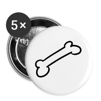Os chien idée cadeau Amour de chien - Lot de 5 grands badges (56 mm) - blanc - Devant