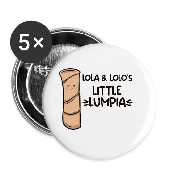 Philippines Filipino Spring Roll I Cadeau - Lot de 5 grands badges (56 mm) - blanc - Devant
