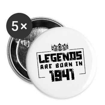 1941 Legends Born in - Buttons large 2.2''/56 mm (5-pack) - white - Front