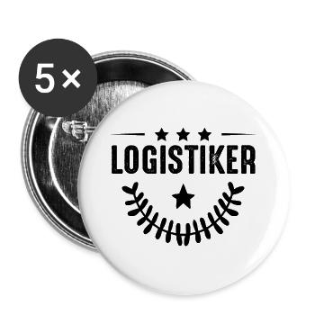 Logistics profession - Buttons large 2.2''/56 mm (5-pack) - white - Front